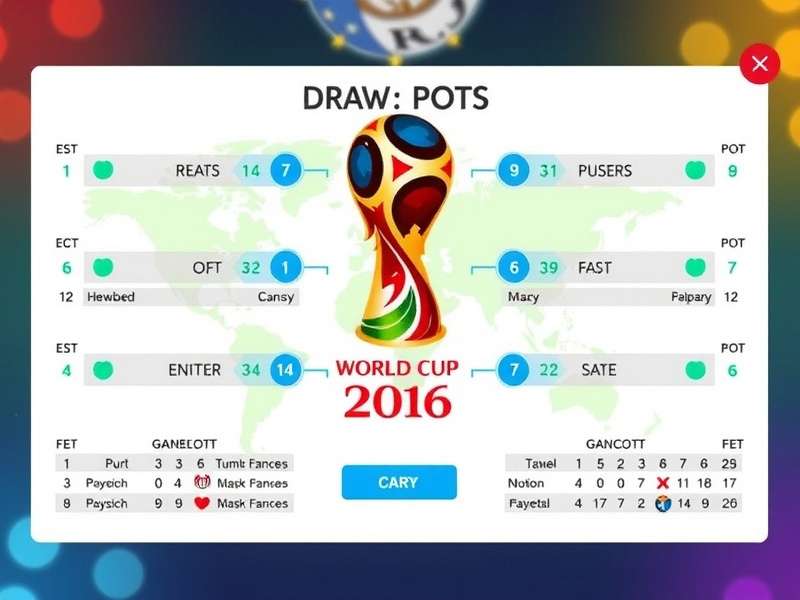 Visual explanation of FIFA World Cup draw pots showing teams divided by seeding