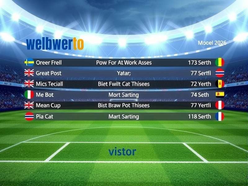 FIFA World Cup trophy with stadium in background