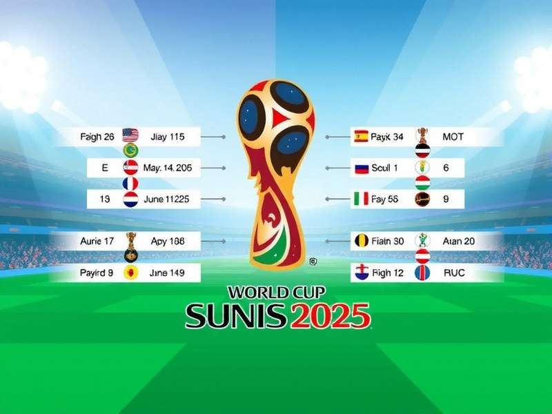 FIFA World Cup draw ceremony with balls and team flags