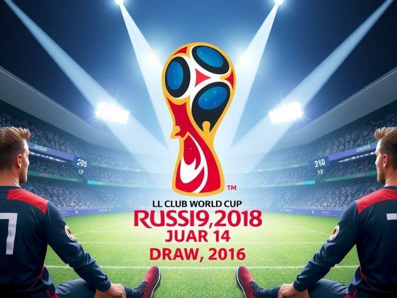 FIFA Club World Cup Trophy and football on pitch