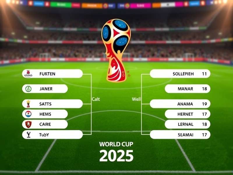 FIFA World Cup Draw ceremony with pots and balls on stage