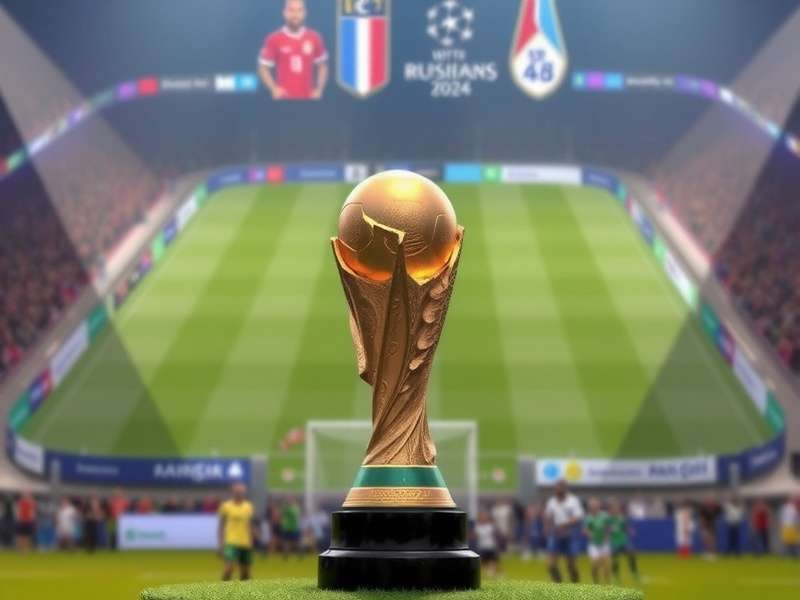 Official 2024 FIFA World Cup Draw ceremony with teams and balls