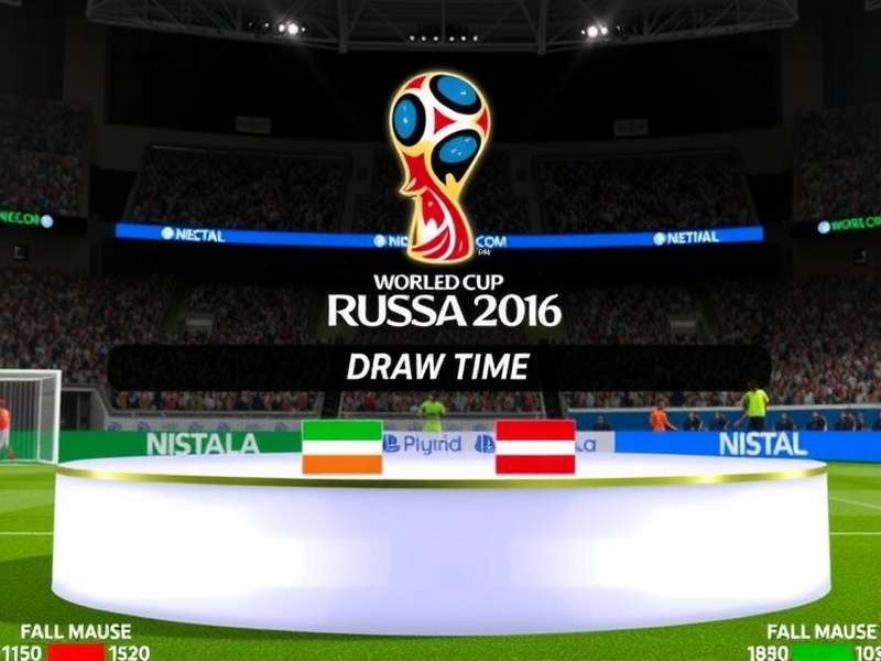 World Cup Draw Ceremony with Irish flag representation