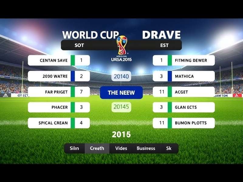 Official Rugby World Cup draw ceremony with representatives on stage