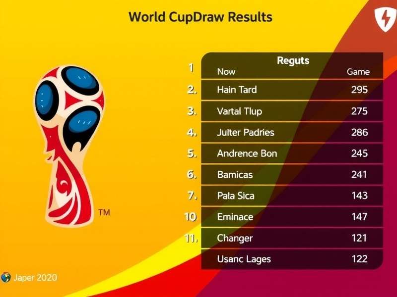 FIFA World Cup Draw Ceremony with officials drawing teams