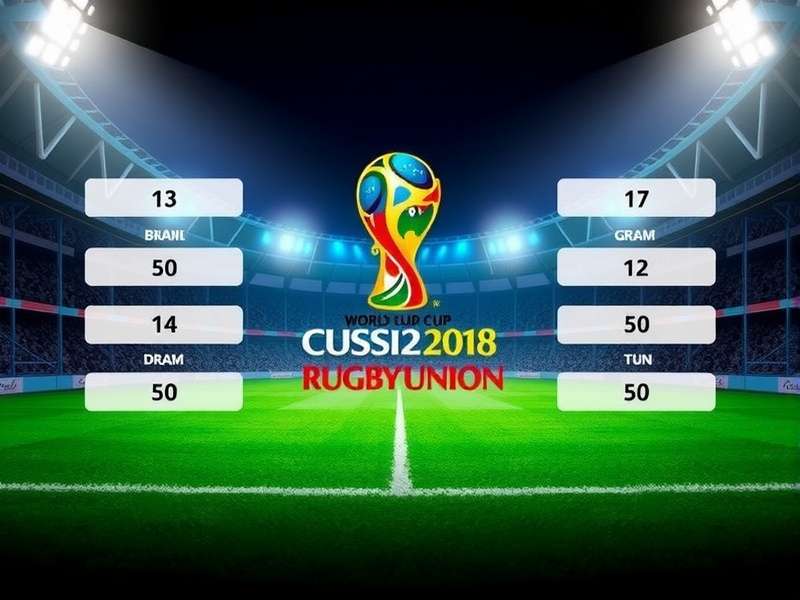 Rugby World Cup draw ceremony with official drawing balls from a bowl