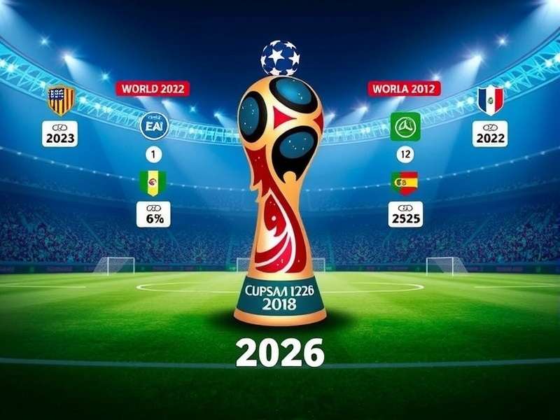 FIFA World Cup trophy on display at a draw ceremony