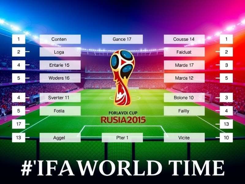 FIFA World Cup Draw Ceremony Stage with illuminated globe and team balls