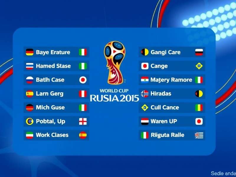 FIFA World Cup Draw Ceremony with officials and balls