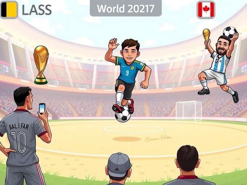 Official FIFA World Cup draw ceremony with delegates and balls