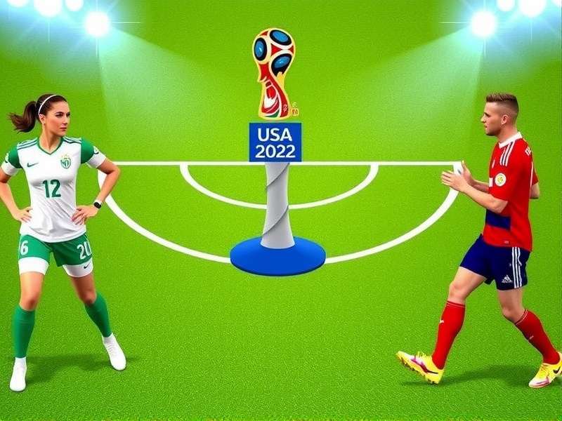 FIFA World Cup Draw Ceremony Stage with team flags