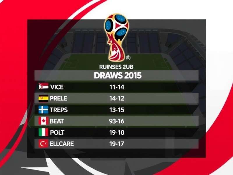 Football draw ceremony with balls and officials