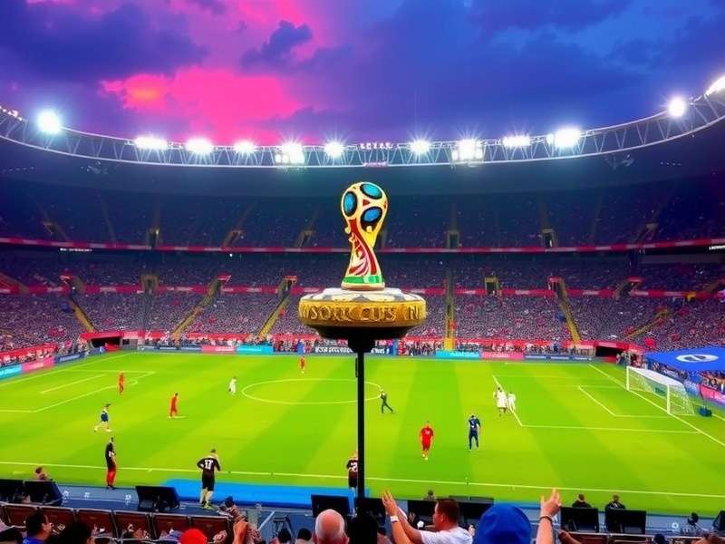 Grand stage setup for the FIFA World Cup Draw live ceremony