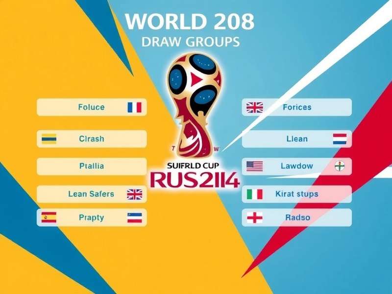 Official World Cup draw ceremony with team representatives and balls