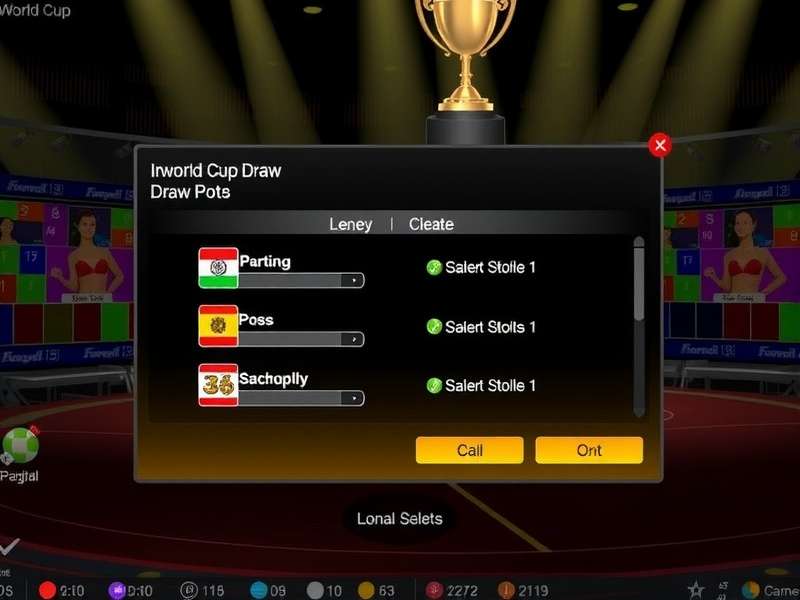 Visual representation of World Cup draw pots with team flags