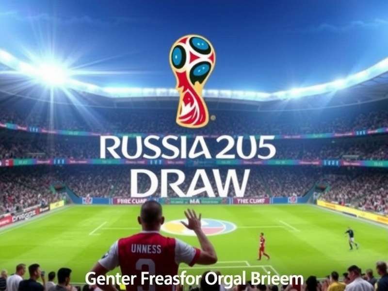 FIFA World Cup trophy on display at a draw ceremony