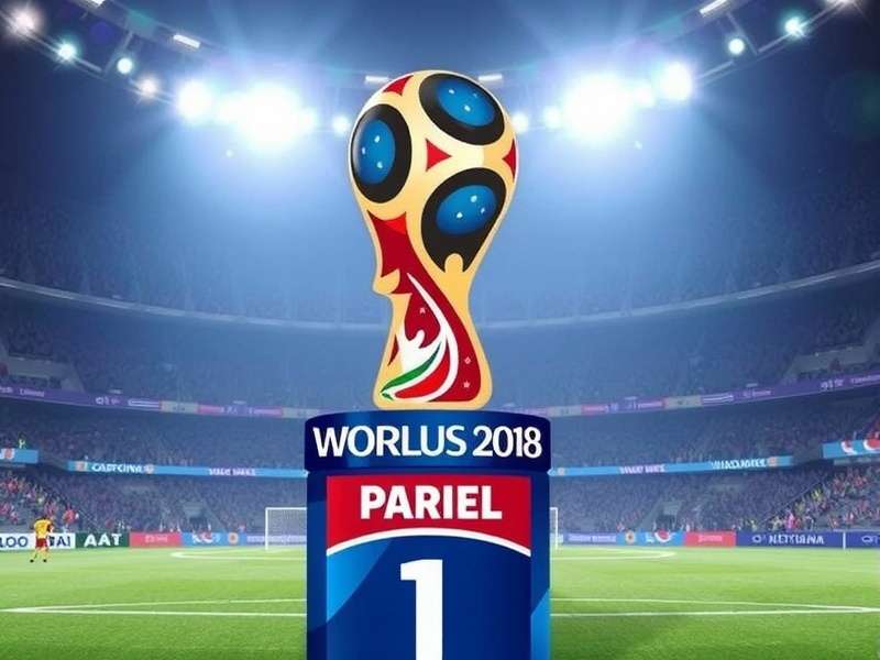 FIFA Club World Cup Draw event with trophy and flags