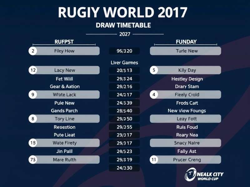 Rugby World Cup 2027 Draw Timetable — complete schedule and team pots overview
