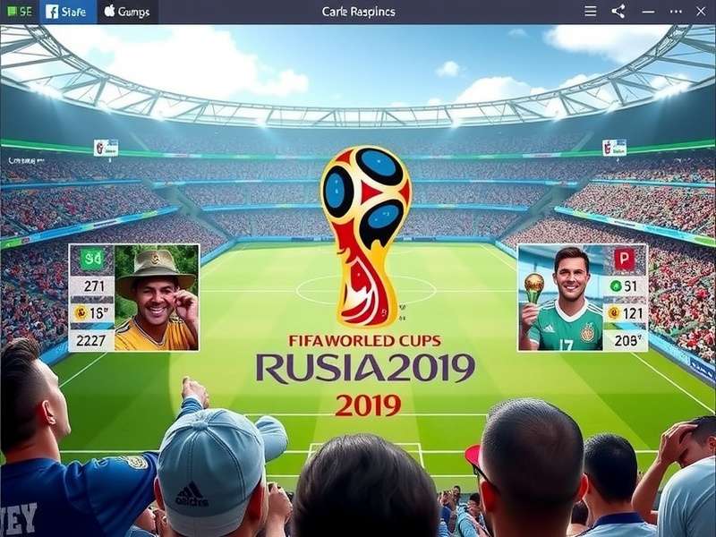 FIFA World Cup Draw ceremony with officials and trophies on stage
