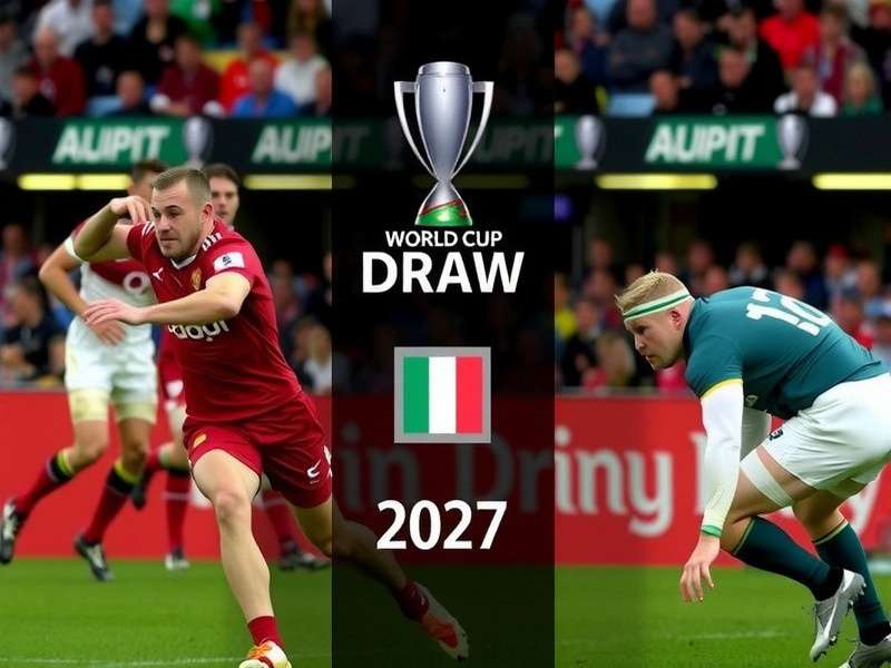 Rugby World Cup 2027 Draw Official Announcement with teams and trophy