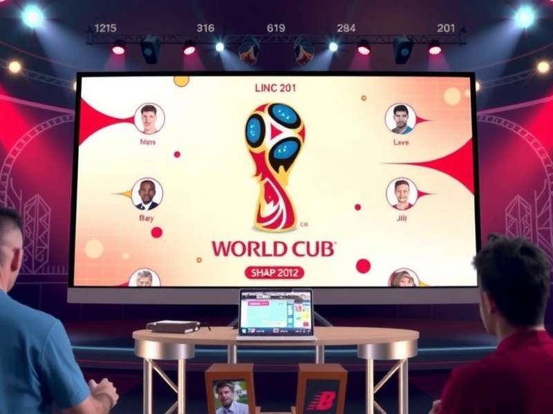 World Cup Draw Bbc — Official draw ceremony with national flags and trophy