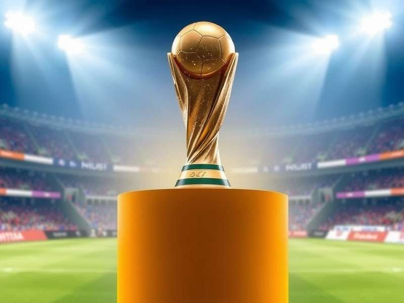 FIFA World Cup draw pots being prepared on a large board with flags and team names